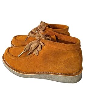 Free People Women's Ankle Boots in Rich Orange Suede